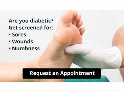 diabetic foot screening button